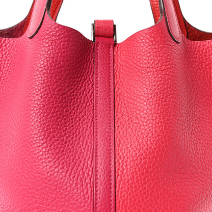 Taurillon Clemence Tri-Color Picotin Loc Handbag