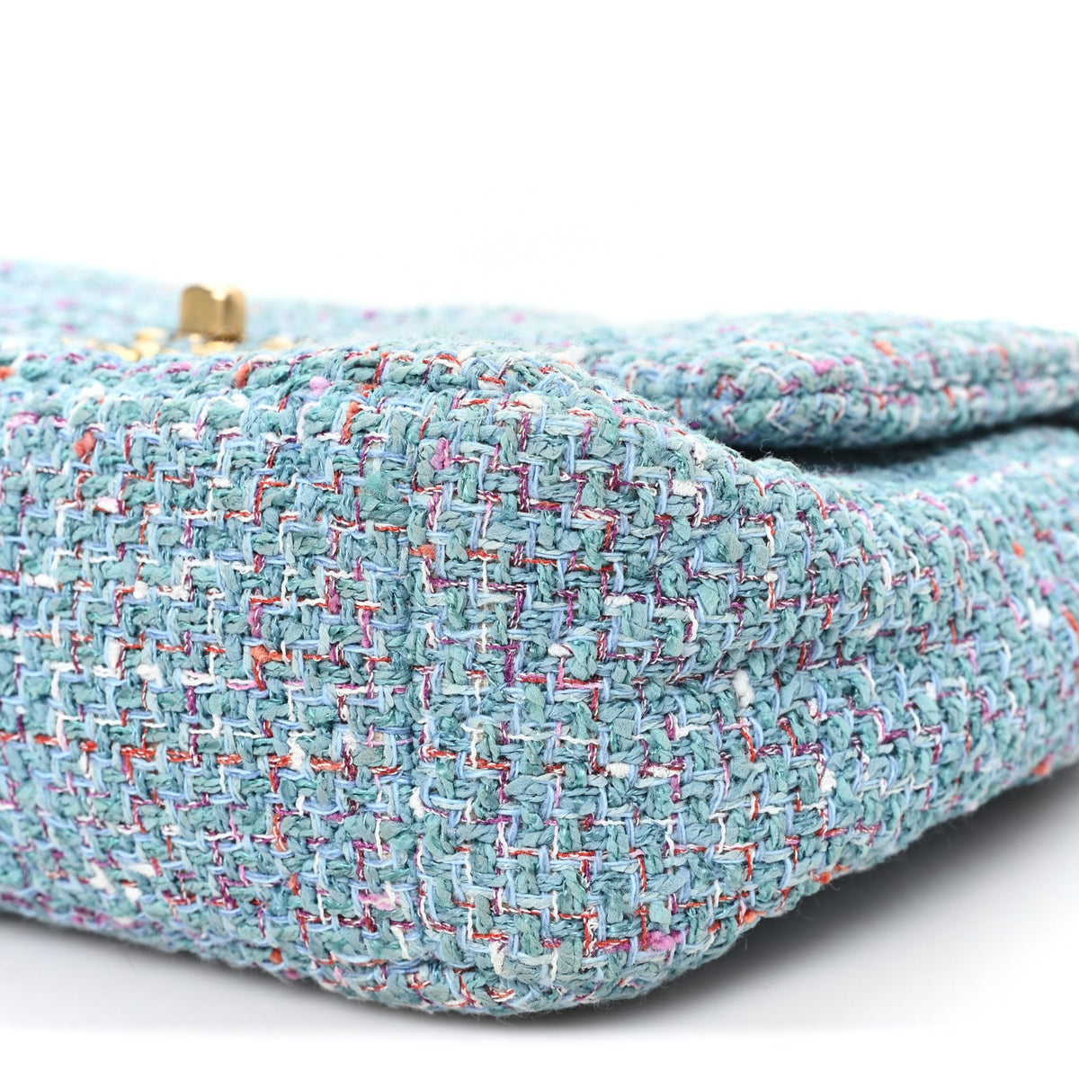 Medium Quilted Flap Shoulder Bag - Blue