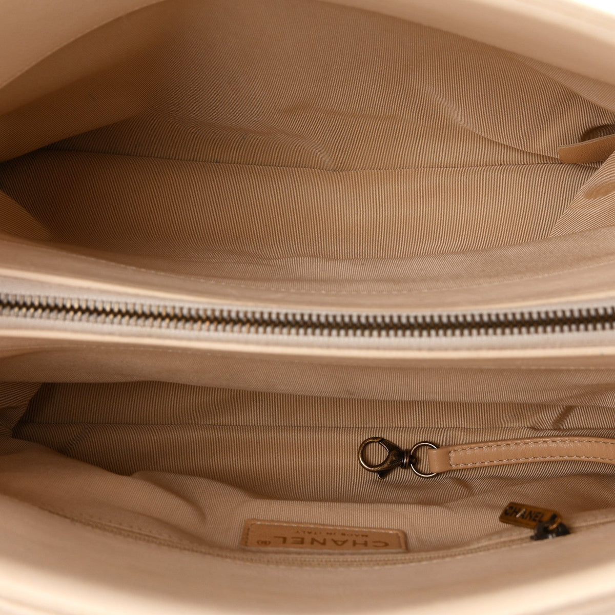 Small Quilted Calfskin Tote Bag - White