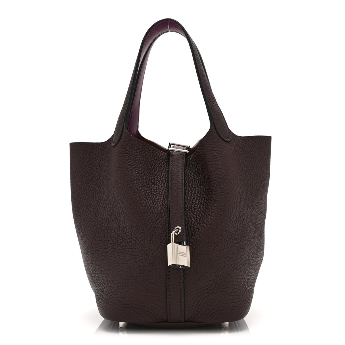 Taurillon Clemence Swift Eclat Picotin L Handbag