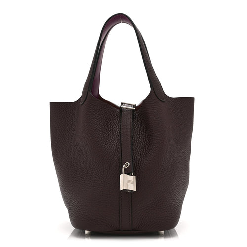 Taurillon Clemence Swift Eclat Picotin L Handbag