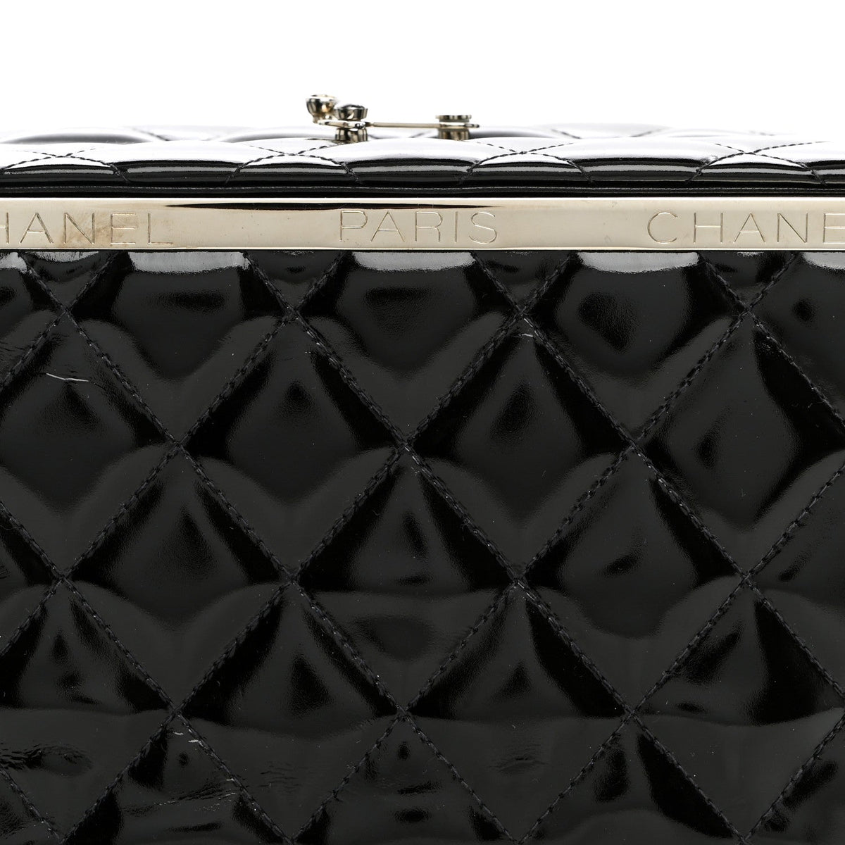 Quilted Clutch Bag - Black
