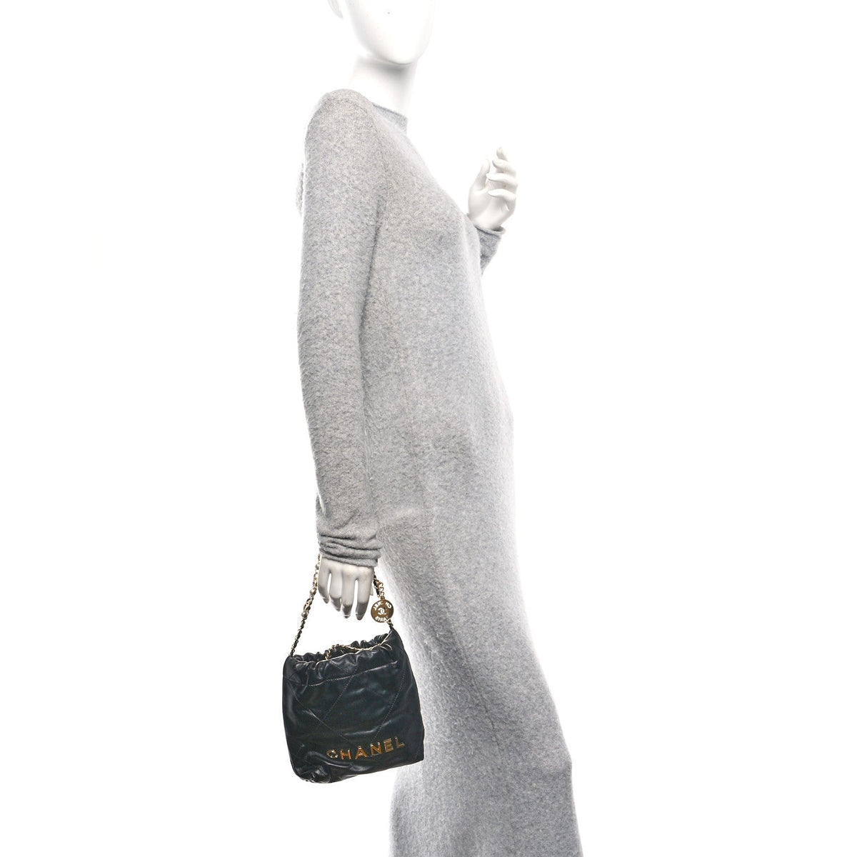 Mini Quilted Calfskin Handbag - Black