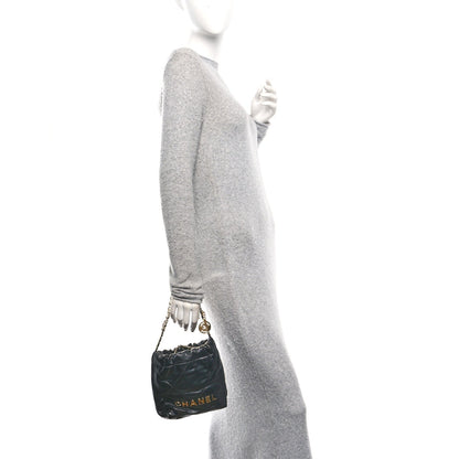 Mini Quilted Calfskin Handbag - Black