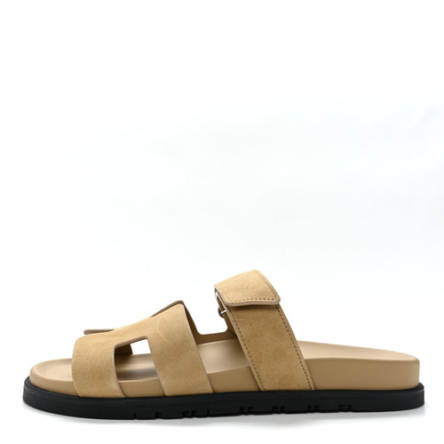Suede Goatskin Chypre Sandals Beige Lin