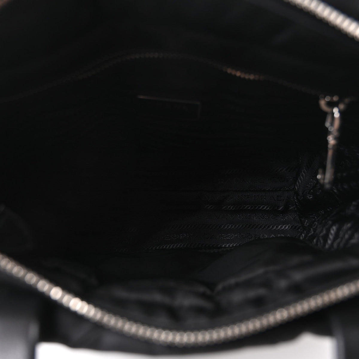 Quilted Nylon Tote Bag - Black