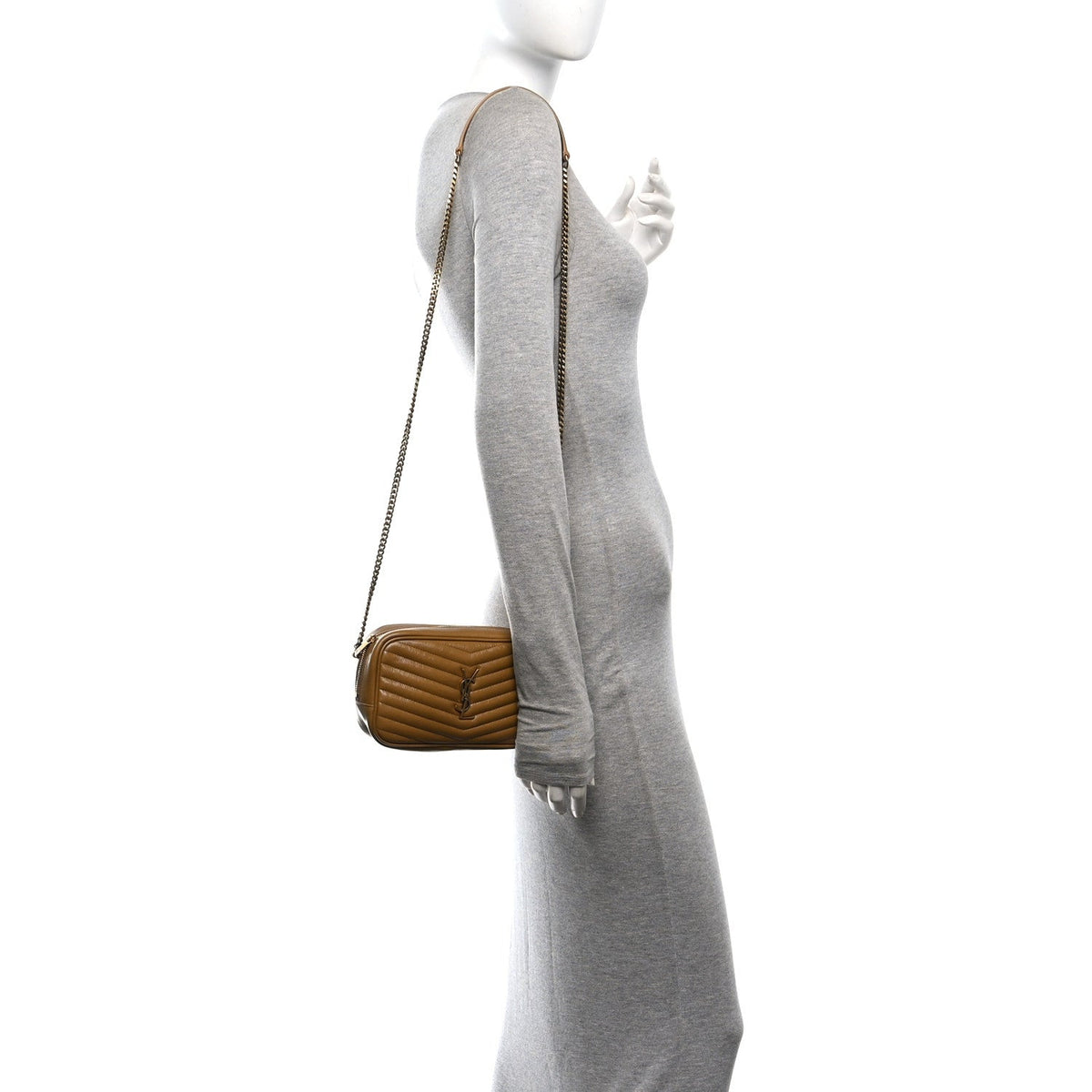 Mini Calfskin Crossbody Bag - Brown