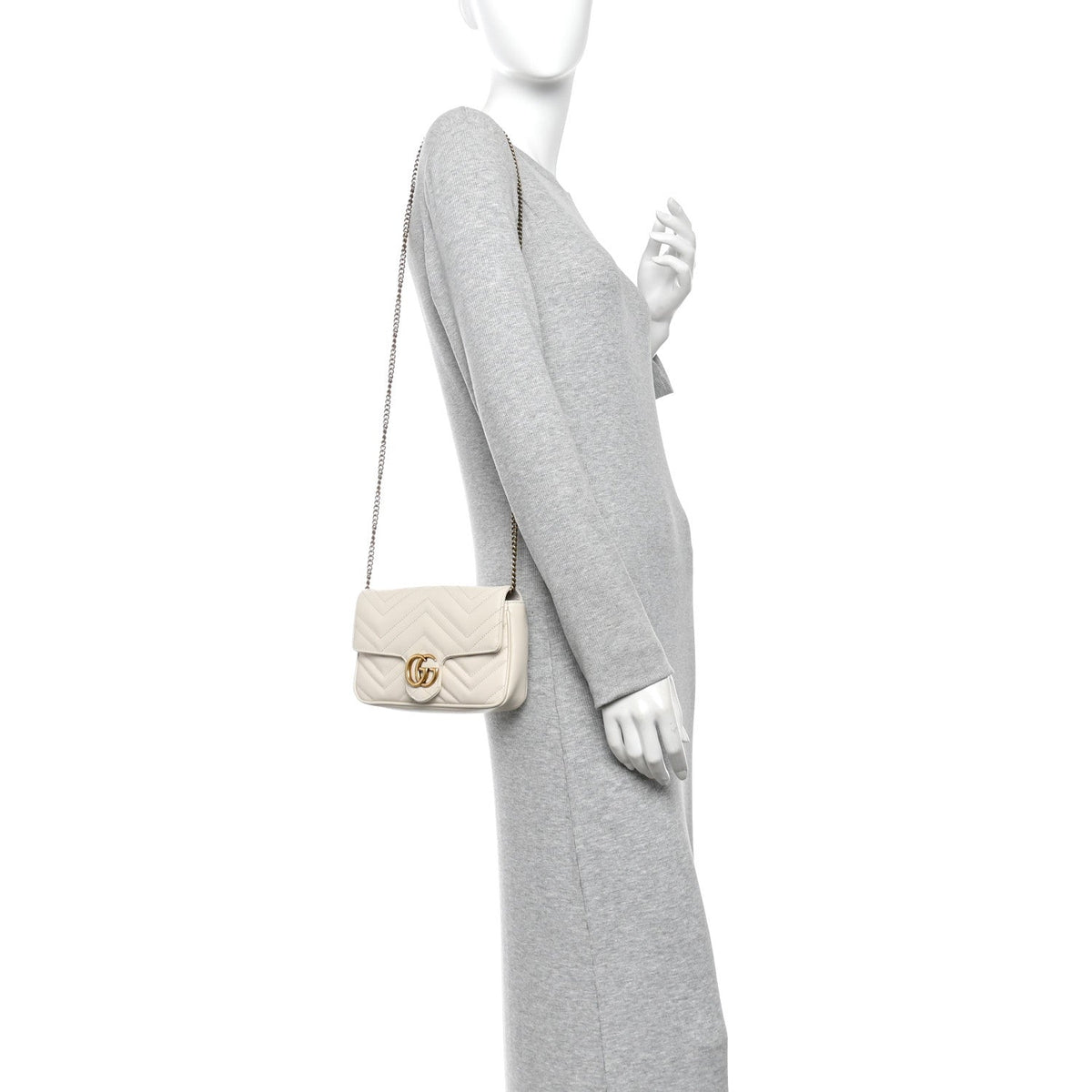 Mini Calfskin Shoulder Bag - White