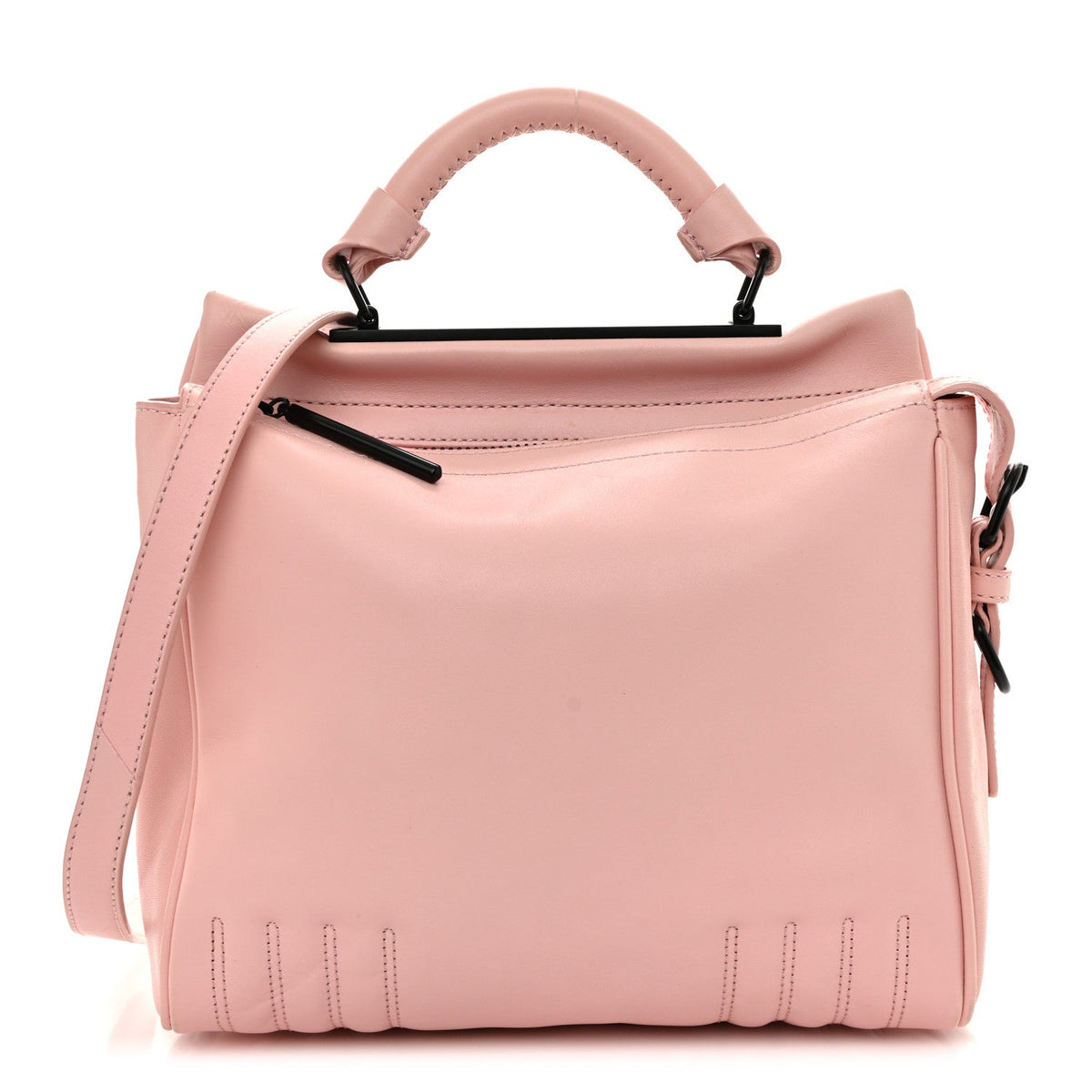 Small Calfskin Satchel Bag - Pink