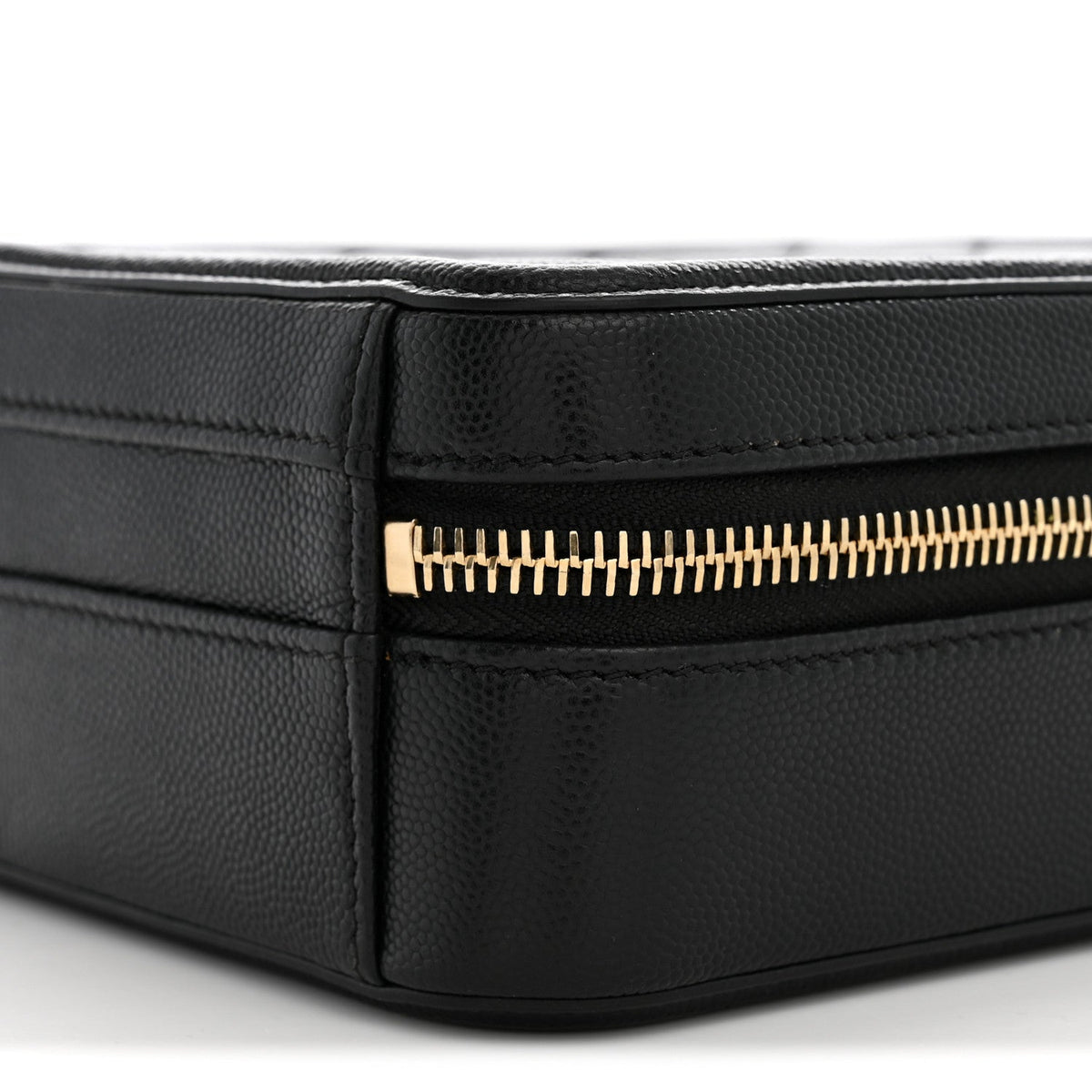 Quilted Caviar Handbag - Black
