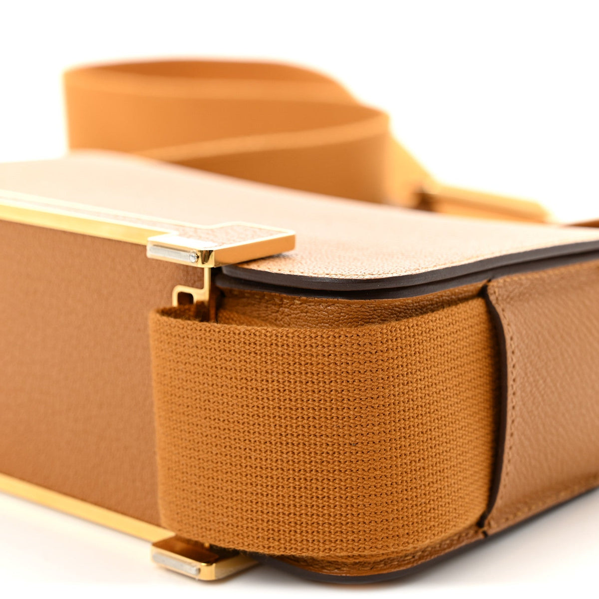 Chevre Mysore Geta Caramel Handbag