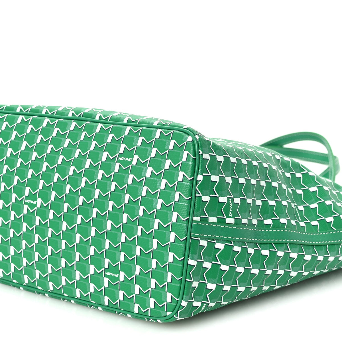 Calfskin Canvas Tote Bag - Green