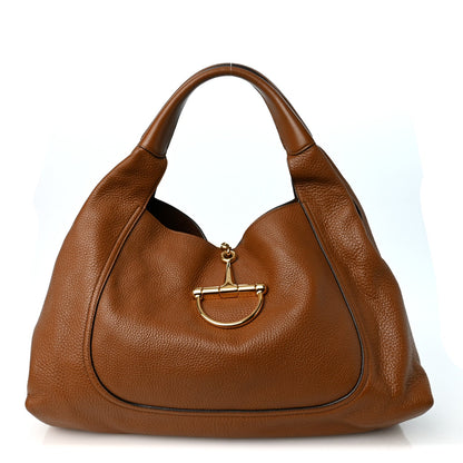 Maxi Calfskin Shoulder Bag - Brown