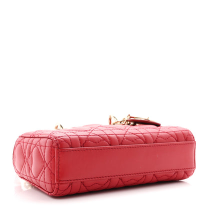 Lambskin Handbag - Red