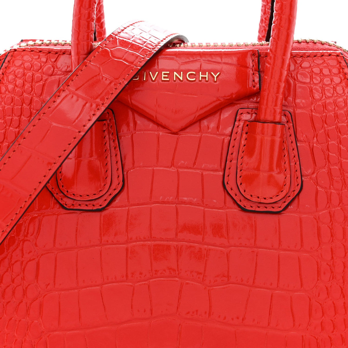 Mini Calfskin Handbag - Red