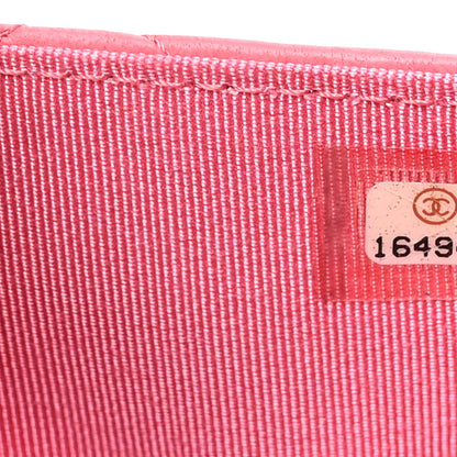 Quilted Lambskin Wallet Bag - Pink