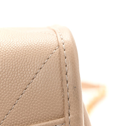Large Caviar Tote Bag - Beige