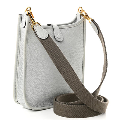 Taurillon Clemence Evelyne Tpm Bleu Pale Handbag