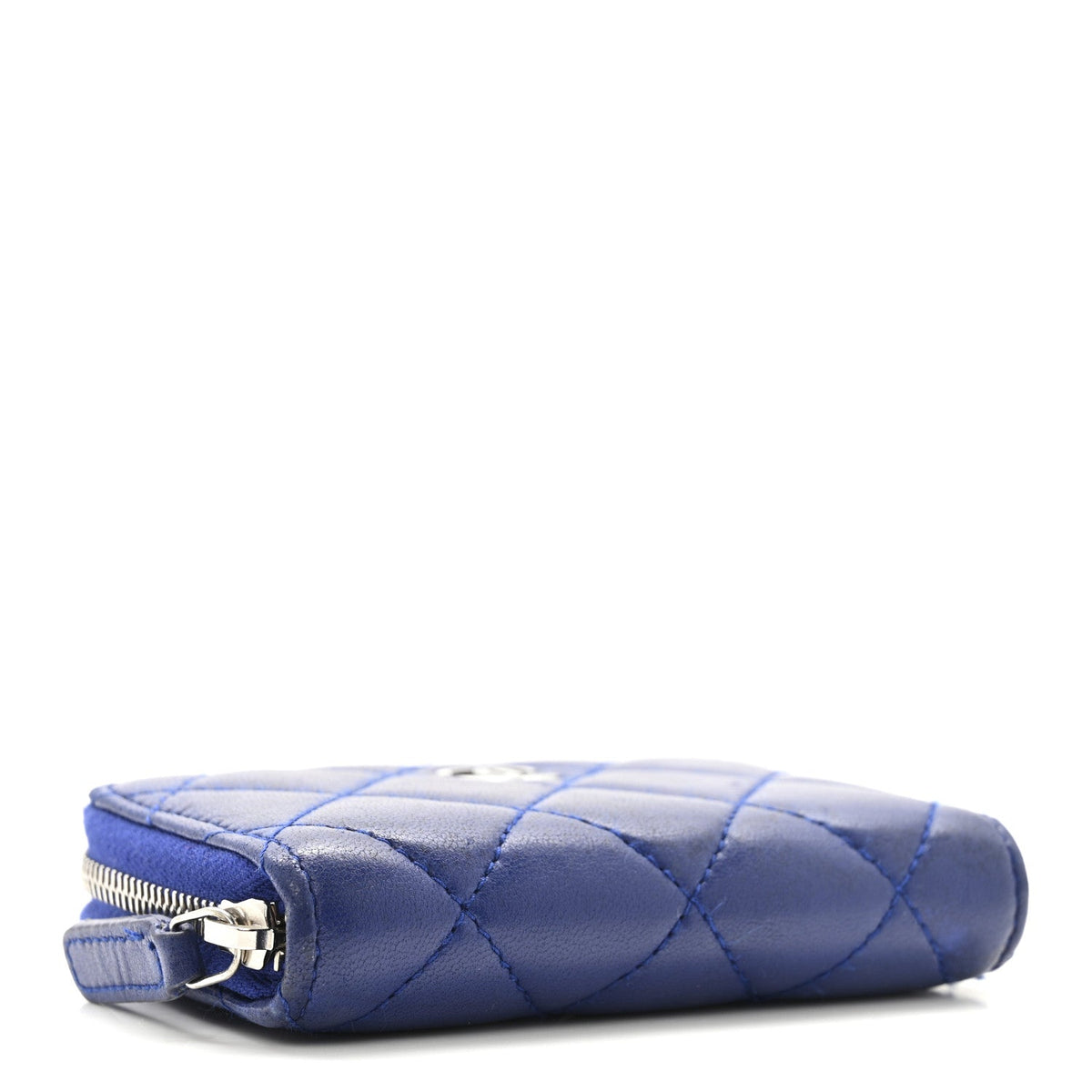 Quilted Lambskin Wallet Bag - Blue