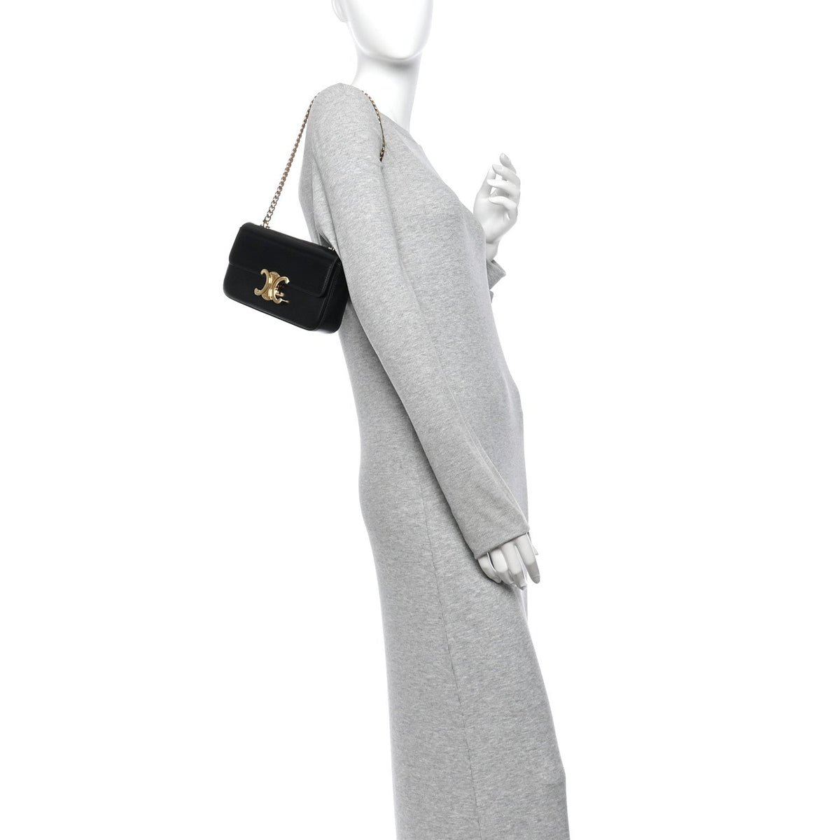 Calfskin Shoulder Bag - Black