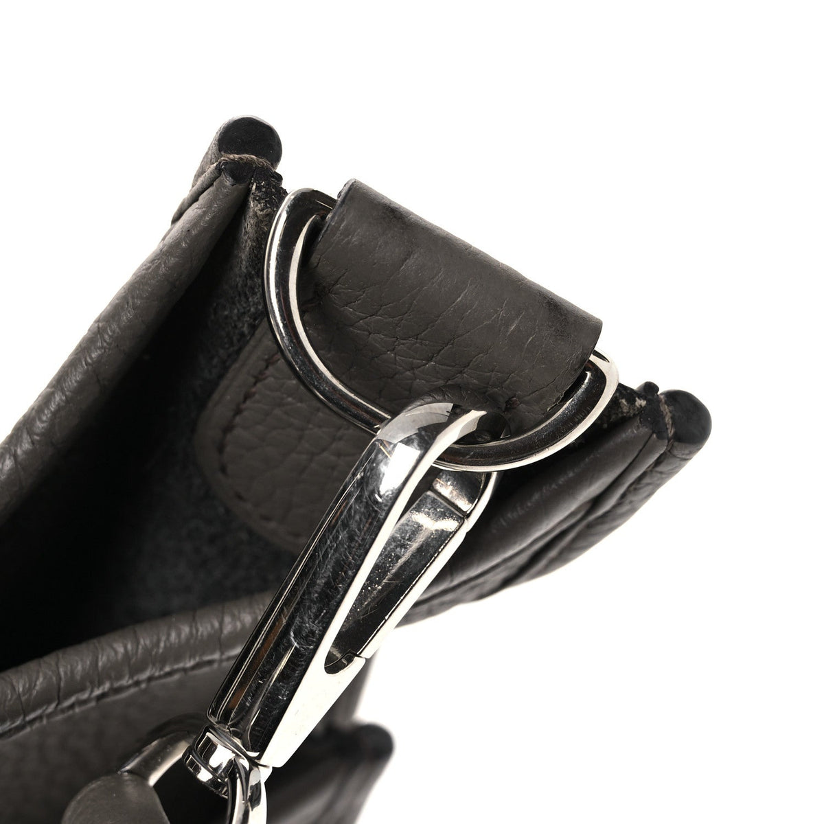 Taurillon Clemence Evelyne Iii Pm Etain Handbag