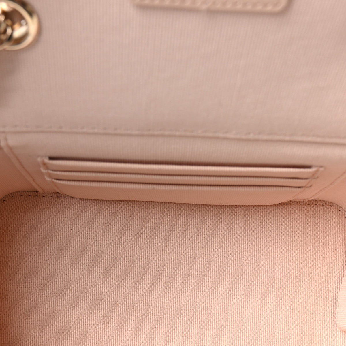 Small Quilted Caviar Handbag - Beige
