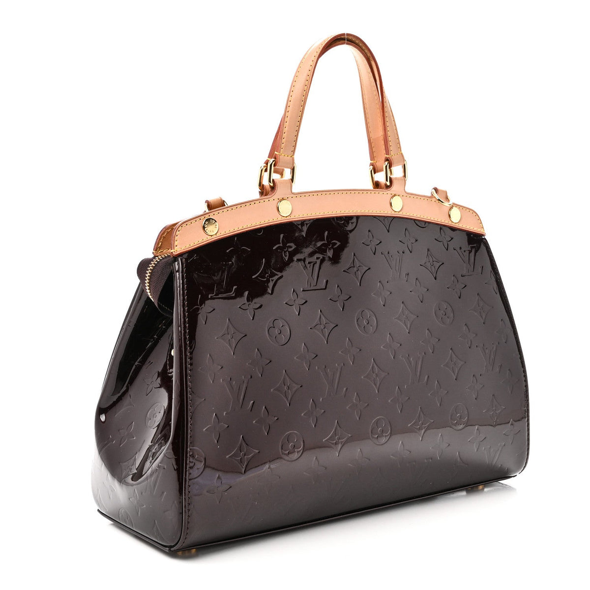 Vernis Brea Mm Amarante Handbag