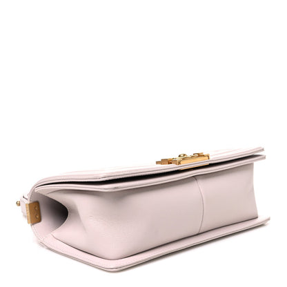 Medium Quilted Caviar Flap Shoulder Bag - Pink