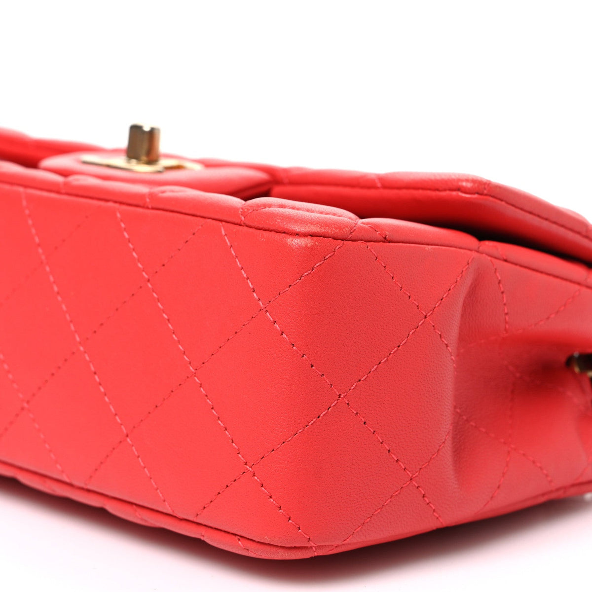 Mini Quilted Lambskin Flap Shoulder Bag - Tan