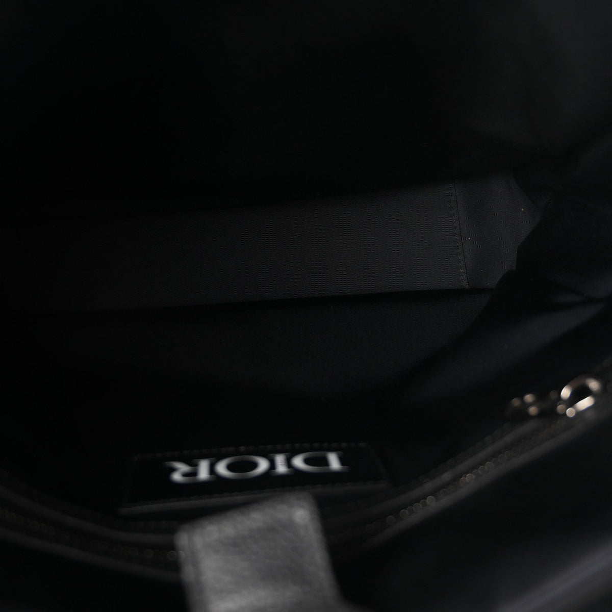 Calfskin Nylon Tote Bag - Black