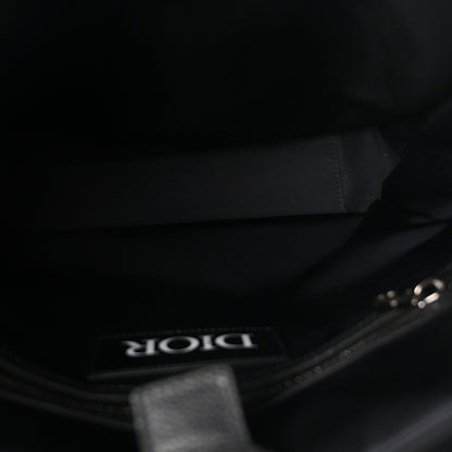 Calfskin Nylon Tote Bag - Black