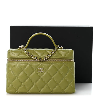 Quilted Caviar Handbag