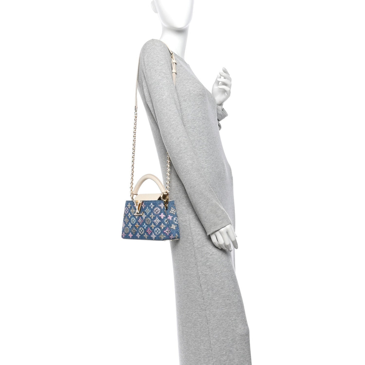 Mini Calfskin Handbag - Blue