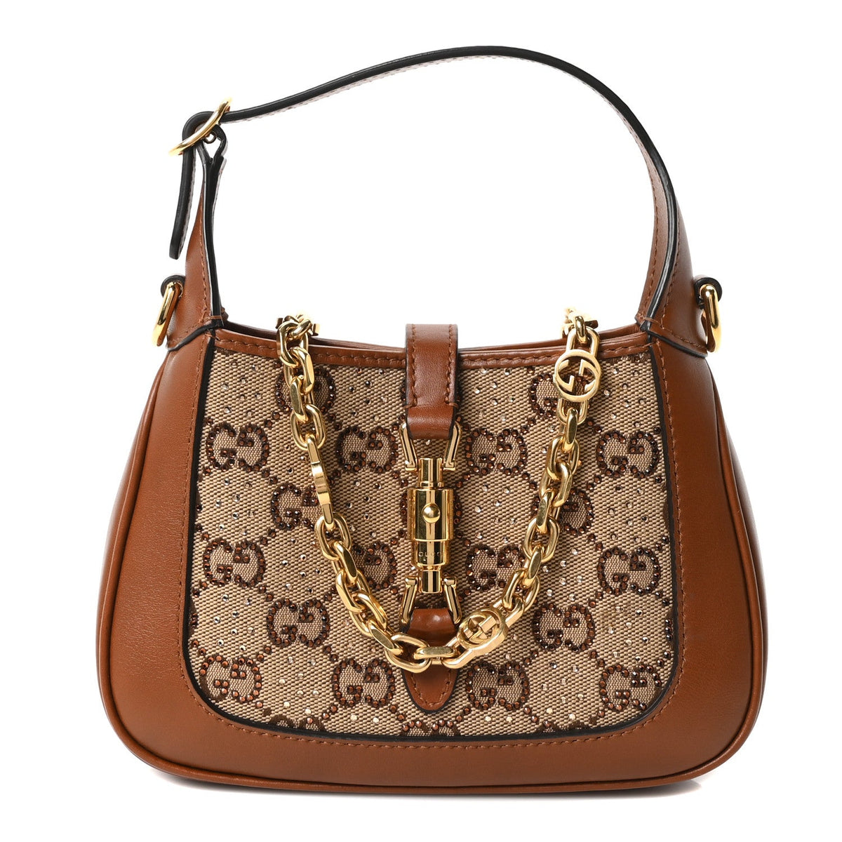 Mini Calfskin Canvas Hobo Bag