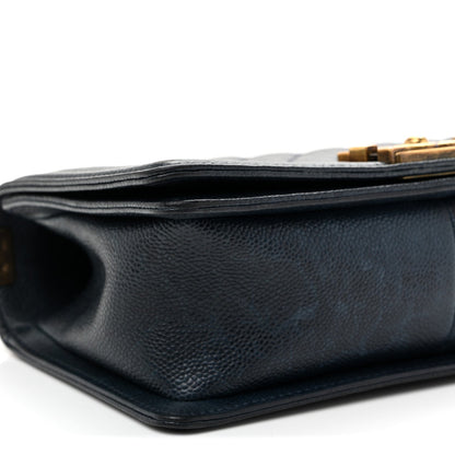 Medium Quilted Caviar Flap Shoulder Bag