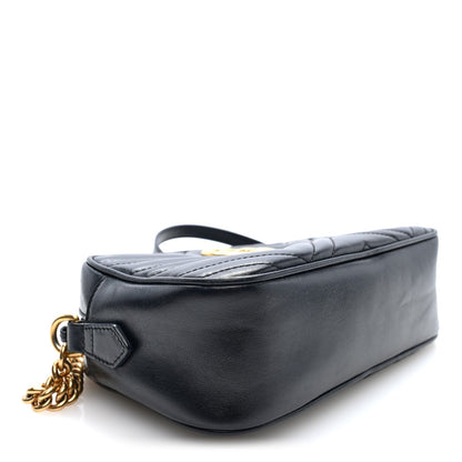 Small Calfskin Shoulder Bag - Black