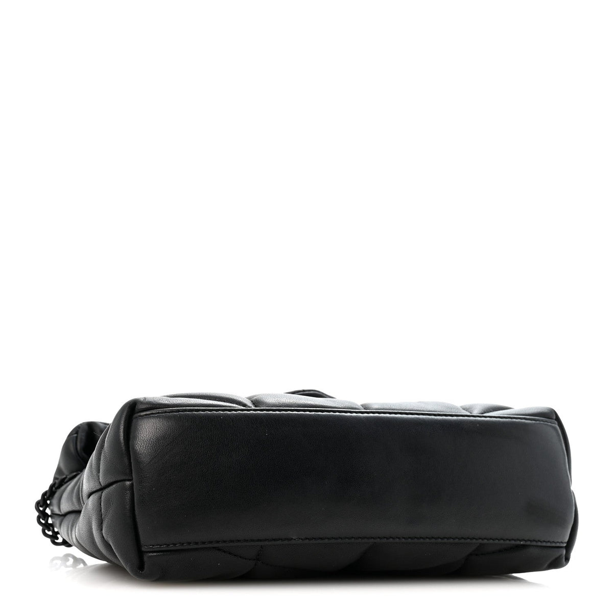 Quilted Lambskin Satchel Bag - Black
