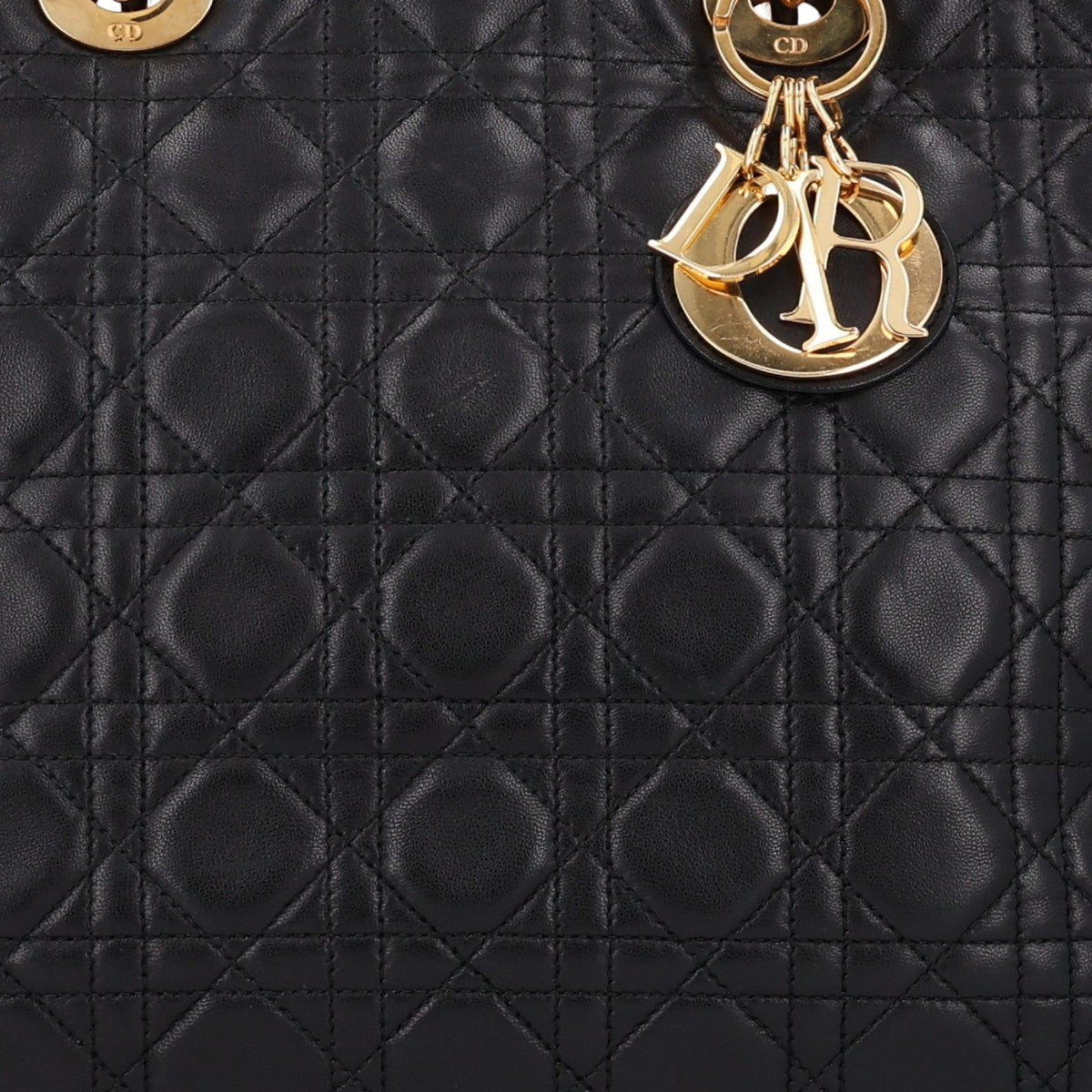Large Lambskin Handbag - Black