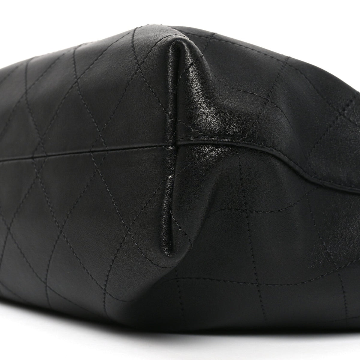 Small Quilted Calfskin Hobo Bag - Black