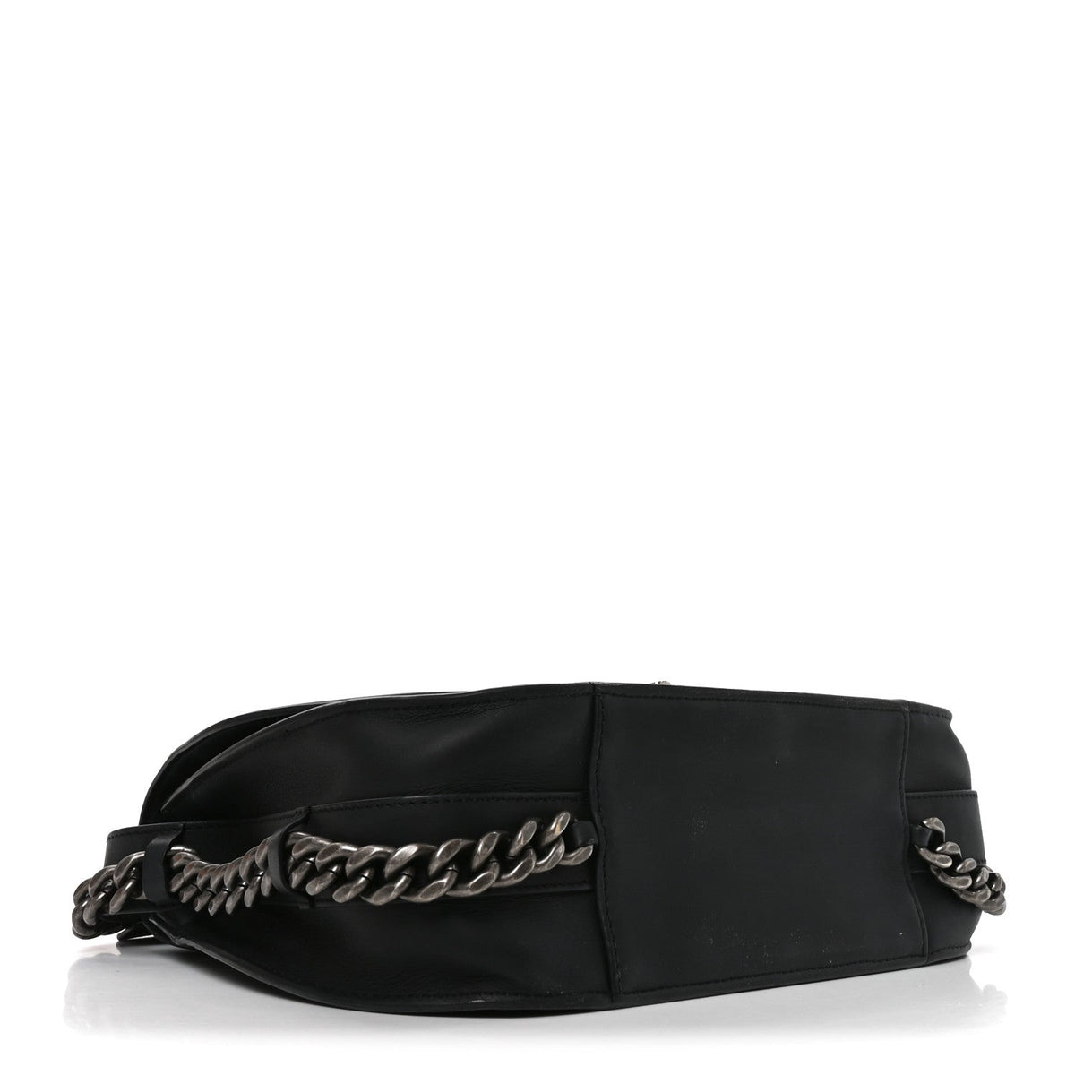Medium Quilted Calfskin Flap Shoulder Bag - Black