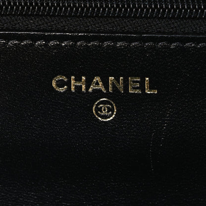 Quilted Lambskin Wallet Bag - Gold
