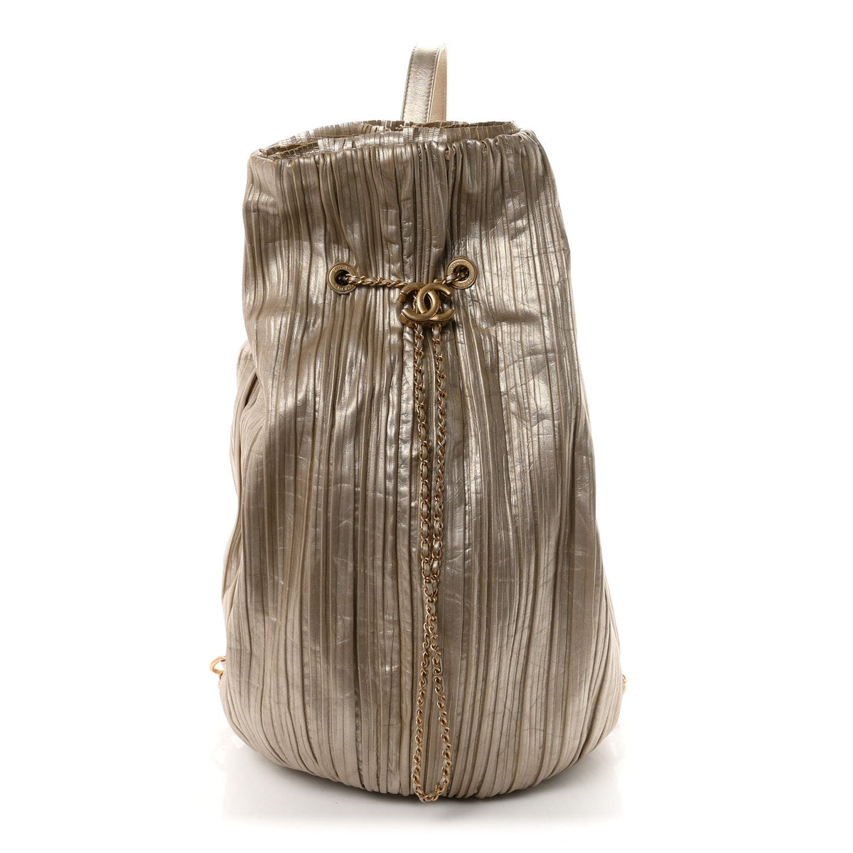 Small Calfskin Backpack - Gold