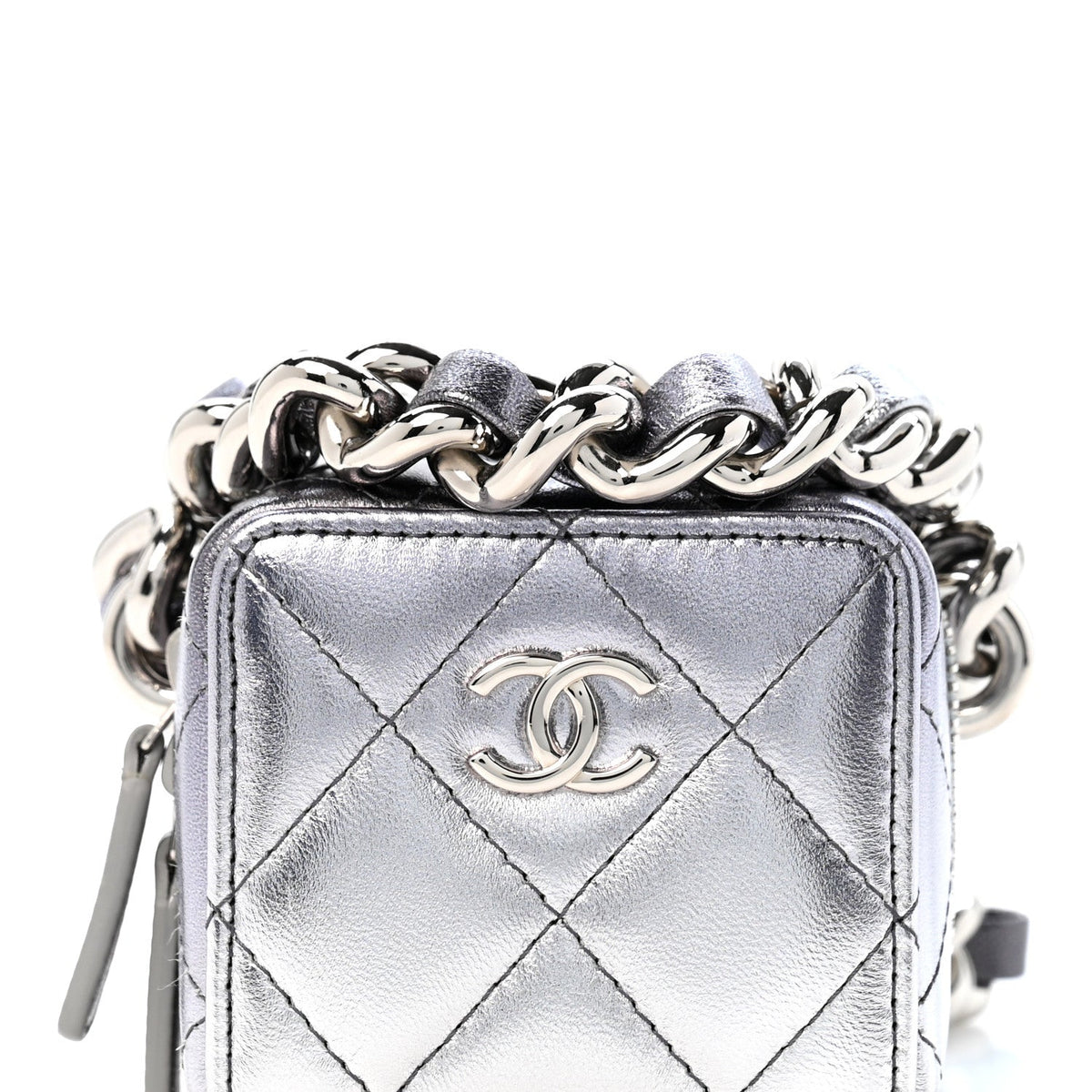 Quilted Lambskin Clutch Bag - Black