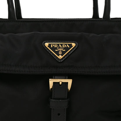 Medium Nylon Tote Bag - Black