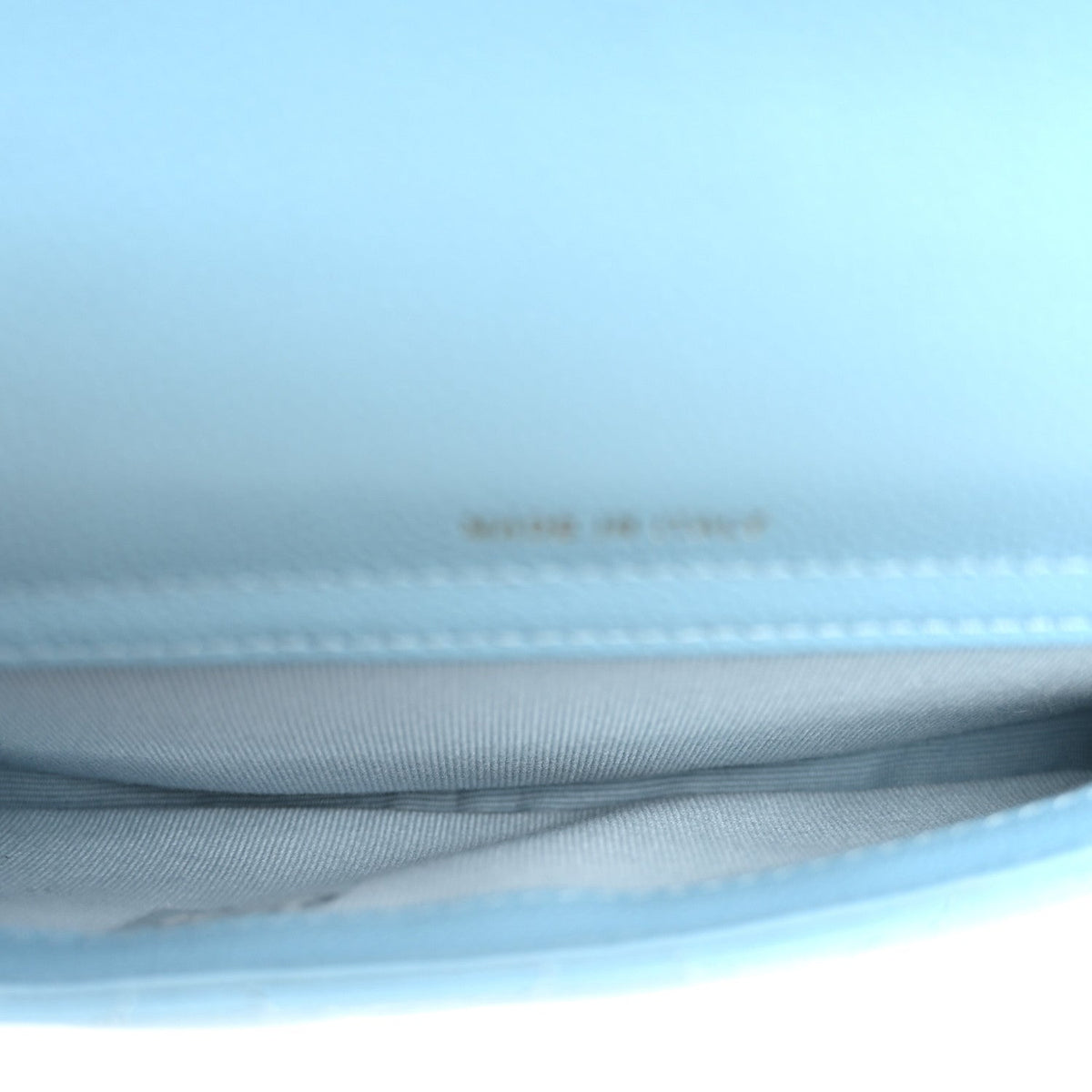 Quilted Caviar Flap Shoulder Bag - Light Blue