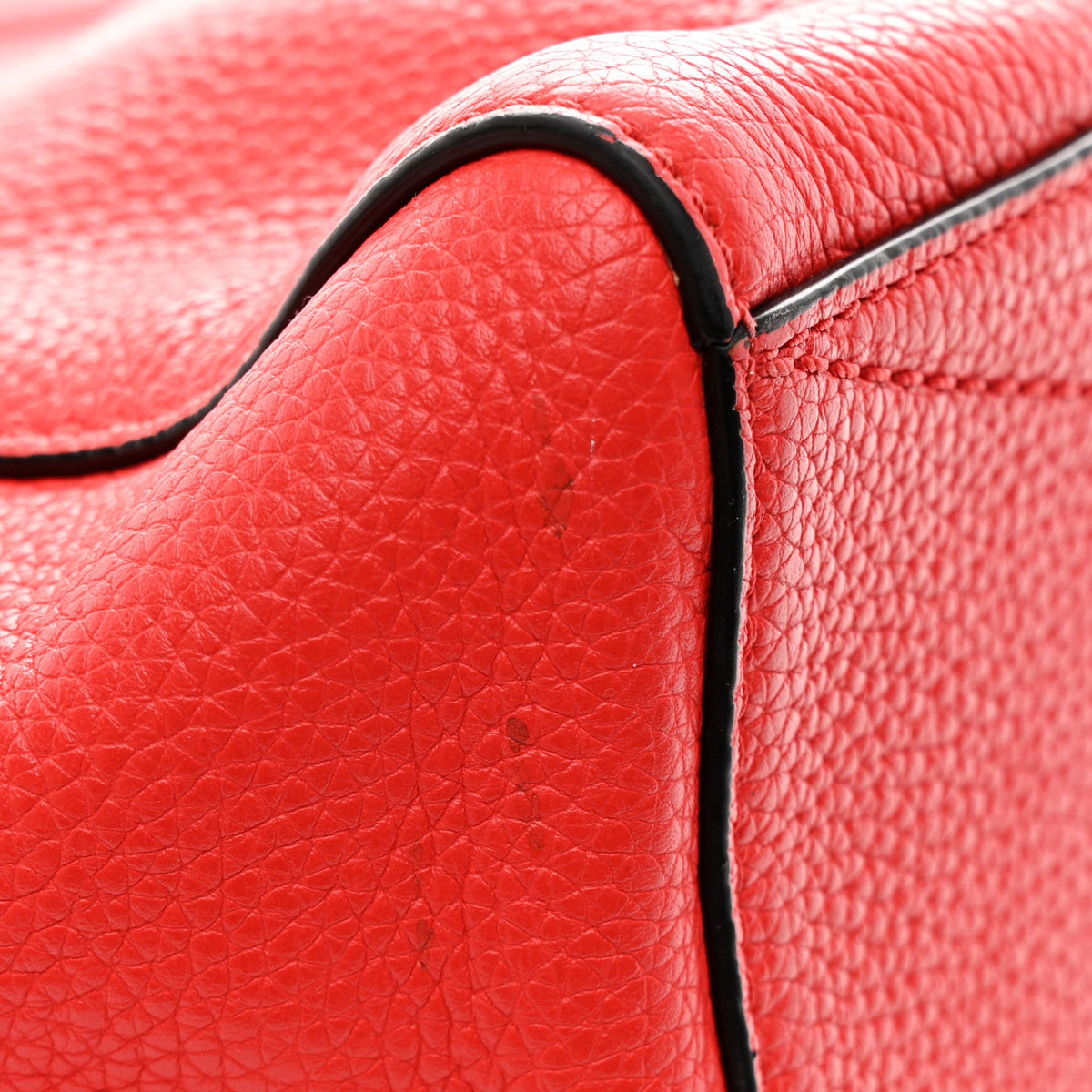 Calfskin Satchel Bag - Red