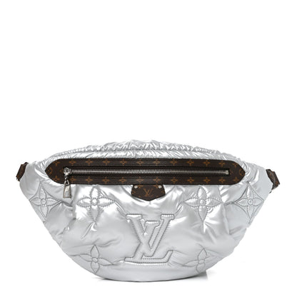 Econyl Monogram Pillow Bumbag Silver Handbag