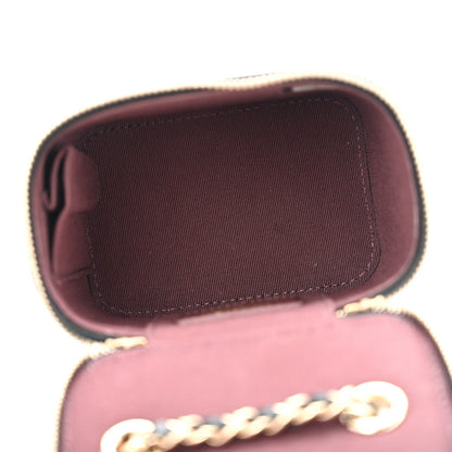Mini Quilted Caviar Handbag - Black