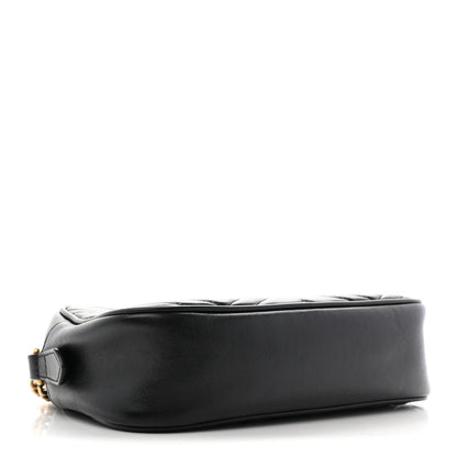 Small Calfskin Shoulder Bag - Black