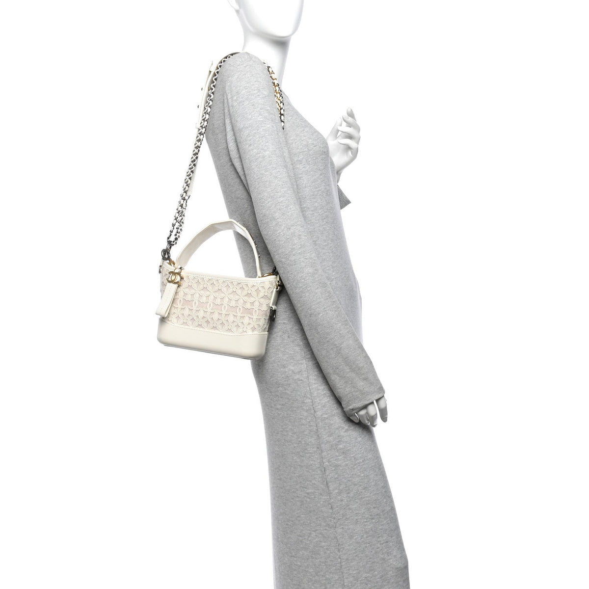 Small Calfskin Hobo Bag - White
